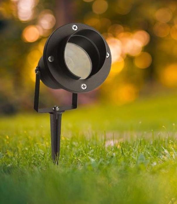 Lampada con picchetto V-tac Garden GU10 IP65 nero VT-7704 - 7572 02