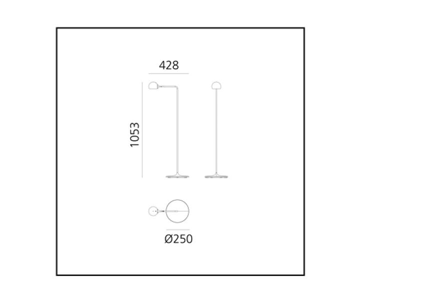 Lampada da lettura led Artemide Ixa 3000K bianco e grigio  - 1112020A 02