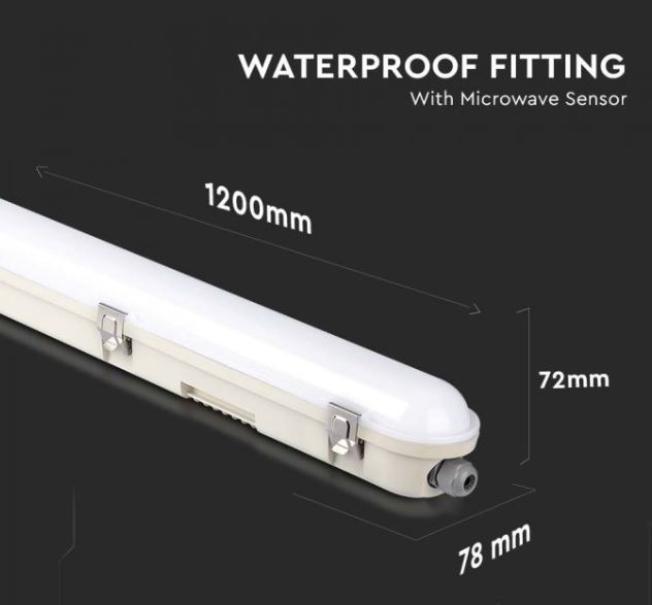 Plafoniera led V-tac Chip Samsung 36W 4000K 120cm IP65 VT-120136S - 20468 02