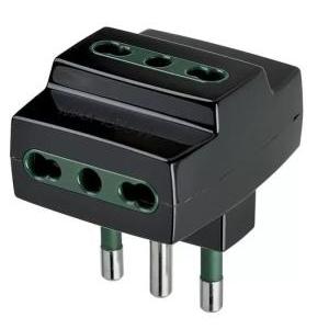 Adattatore multipresa  s17 + 3p17/11 nero -  00321