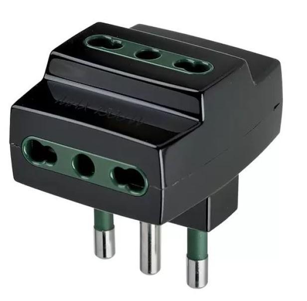 Adattatore multipresa Vimar S17 + 3P17/11 nero -  00321 01