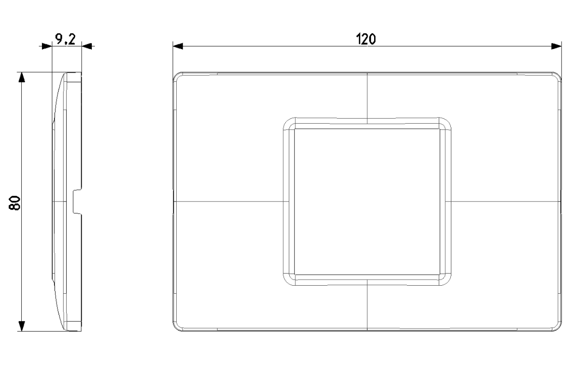 Placca Vimar Plana 2 moduli centrali silver - 14652.71 02