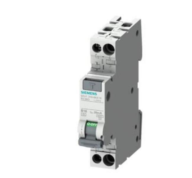 Interruttore magnetotermico differenziale Siemens 1P+N 6kA Tipo A - 5SV13167LK16 01