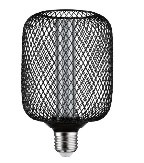 Lampadina led Paulmann con gabbia nero E27 4,2W 1800K - 29083 02