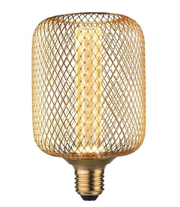 Lampadina led Paulmann con gabbia ottone E27 4,2W 1800K - 29085 01