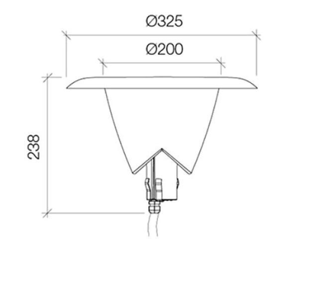 Testapalo Mareco Bianca lampadina esclusa E27 IP65 nero - 1083101N 02