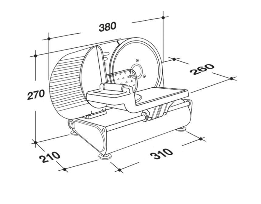 Affettatrice Ausonia 100W diametro lama 190mm silver - AUSONIA190SILVER 04