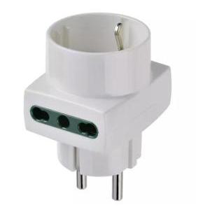 Adattatore multiplo  s31 + 2p17/11 + p30 bianco - 00325.b