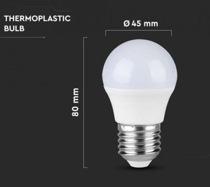 Lampadina led G45 V-tac chip Samsung E27 4,5W 4000K VT-246-N  - 21175 05