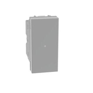 Pulsante assiale  matixgo 1p no 10a illuminabile grigio - jg4055