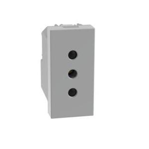 Presa standard italia  matixgo 2p+t 10a 1 modulo grigio -  jg4113