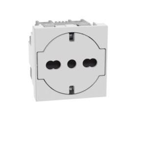 Presa flat  matixgo 2p+t 16a 2 moduli bianco - jw4140a16f