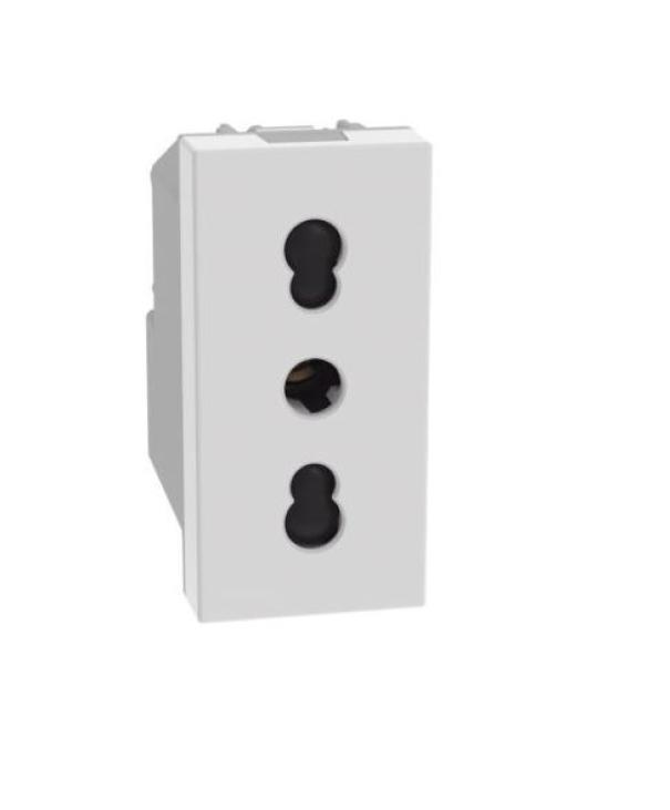 Presa bipasso Bticino MatixGo 2P+T 16A 1 modulo bianco - JW4180 01