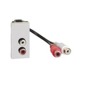 Doppio connettore  matixgo rca 1 modulo bianco - jw4269r