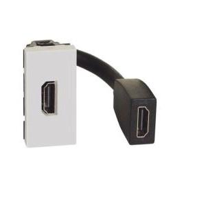 Connettore hdmi  matixgo pre connesso 1 modulo bianco - jw4284p