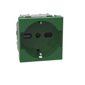 Presa  matixgo standard tedesco 2p+t 16a 2 moduli verde -  j4140a16g