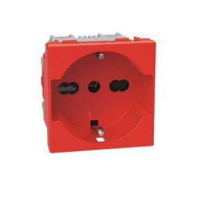 Presa  matixgo 2p+t 16a antibatterico rosso - j4140a16rab