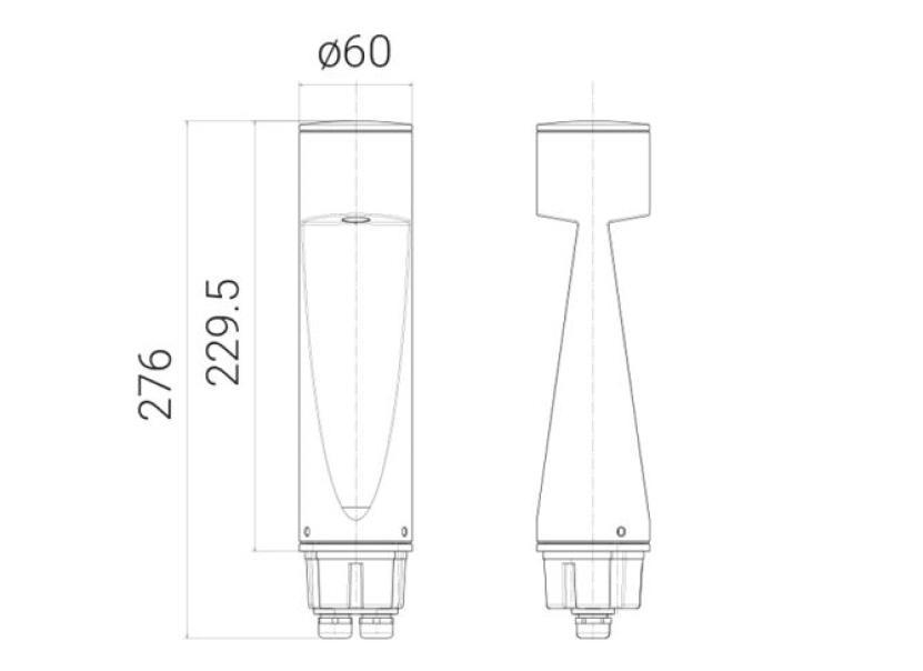 Testapalo led Goccia Illuminazione Ianus 60 8W 3000K IP66 antracite - 7072AN3K 02