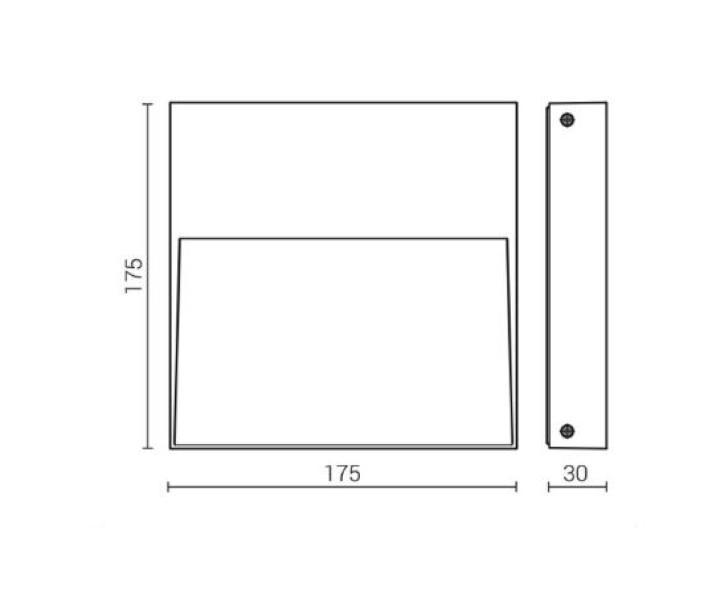 Segnapasso led Goccia Illuminazione Stamp 175 8W 3000K IP65 bianco - 5323BI3K 02