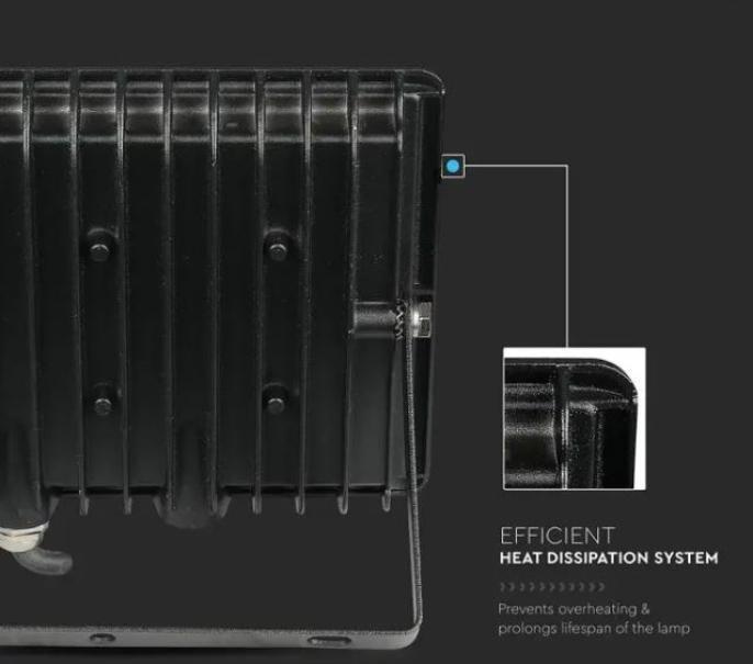 Proiettore led V-tac SMD 50W 4000K IP65 nero VT-4954-B - 6750 05