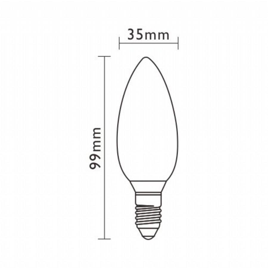 Eco-oliva Marino Cristal filoled attacco E14 2,5W luce calda 2700K - 21552 02