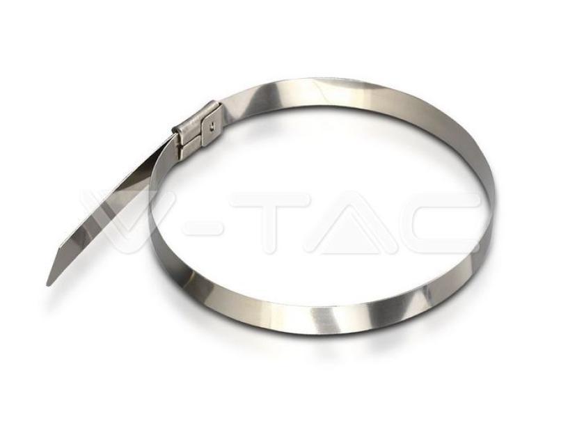 Fascetta di fissaggio V-tac acciaio inox 4,6x250mm 100 pezzi - 11189 01