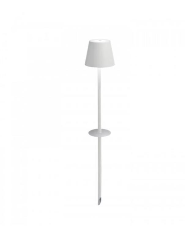 Lampada led ricaricabile Zafferano Poldina con picchetto 2,2W bianco - LD0282B3 01