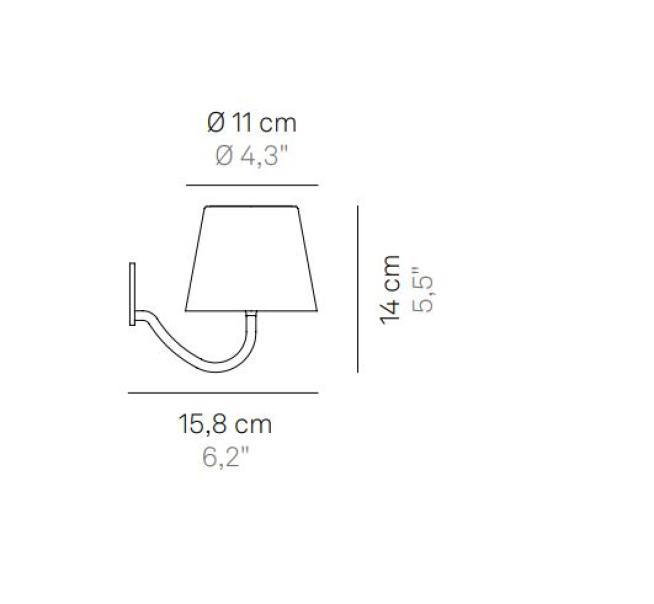 Lampada da parete led Zafferano Poldina ricaricabile  2,2W bianco - LD0288B3 02