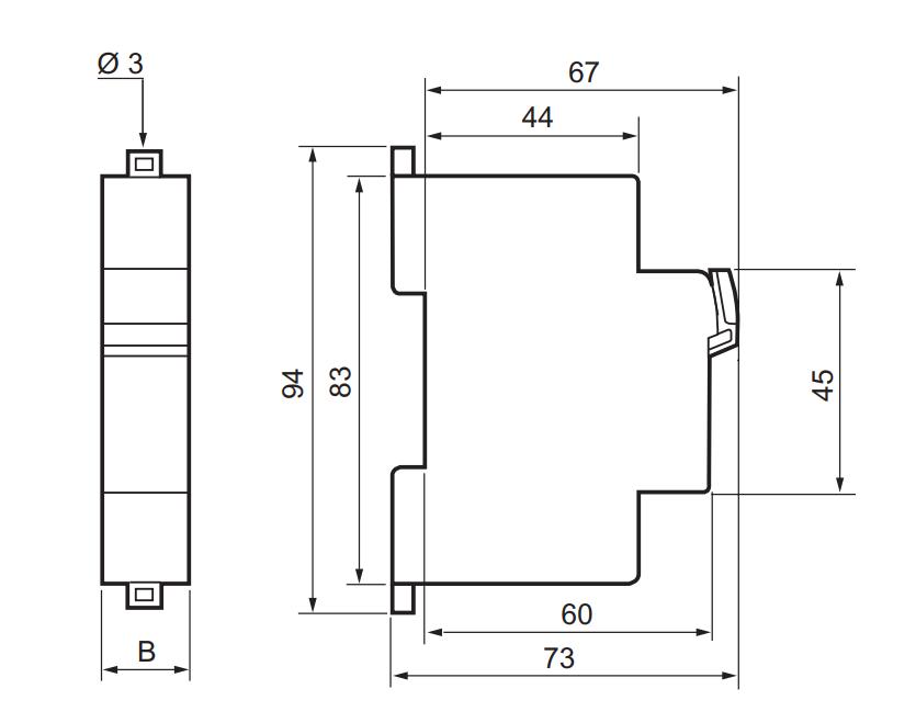 Portafusibile sezionatore Bticino Btdin 3P+N 500Vac 32A - F323N 02