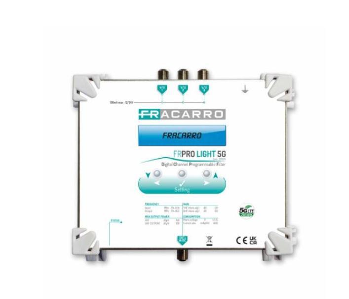 Centrale programmabile Fracarro per il filtraggio dei canali 3 ingressi FRPRO LIGHT 5G - 287629 01