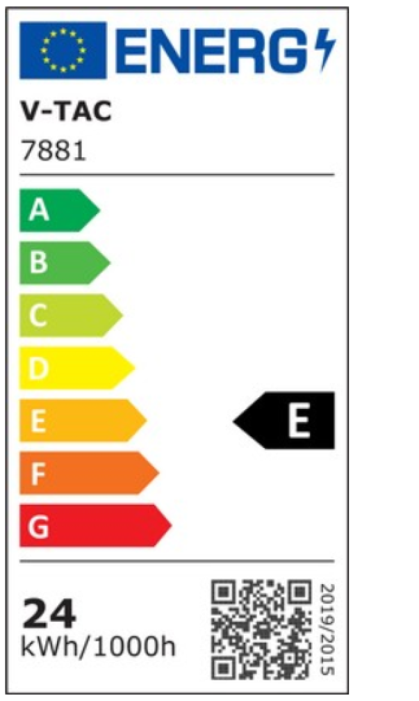 Pannello led tondo V-tac 24W 6500K bianco VT-60024 - 7881 06