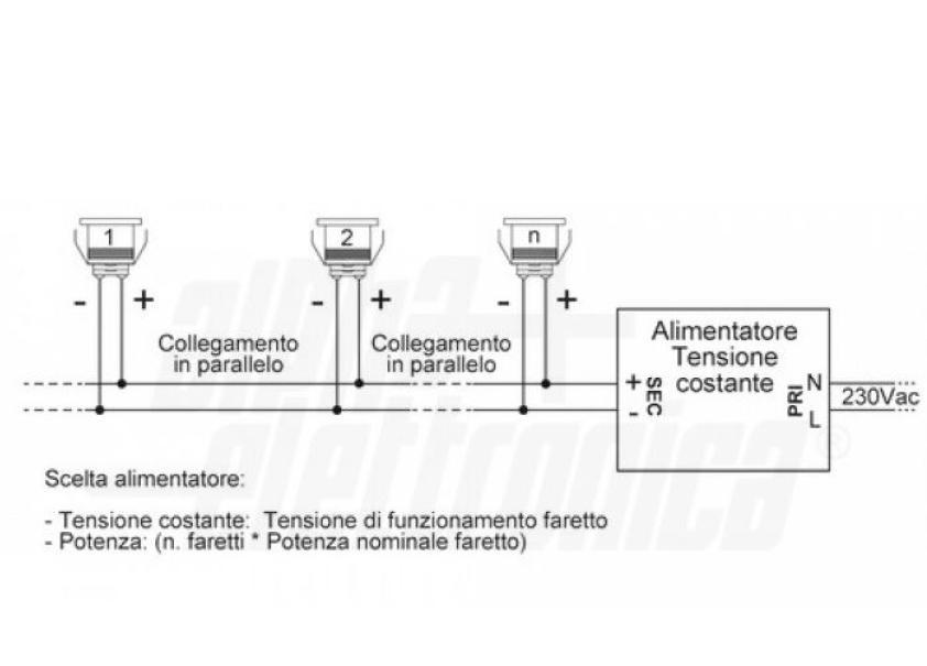 Faretto led da incasso Alpha Elettronica Suite 0,3W 12V 3000K grigio - JO388/020WW 04