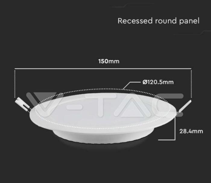 Pannello led mini V-tac da incasso 6W 3000K VT-61006 -  7858 03