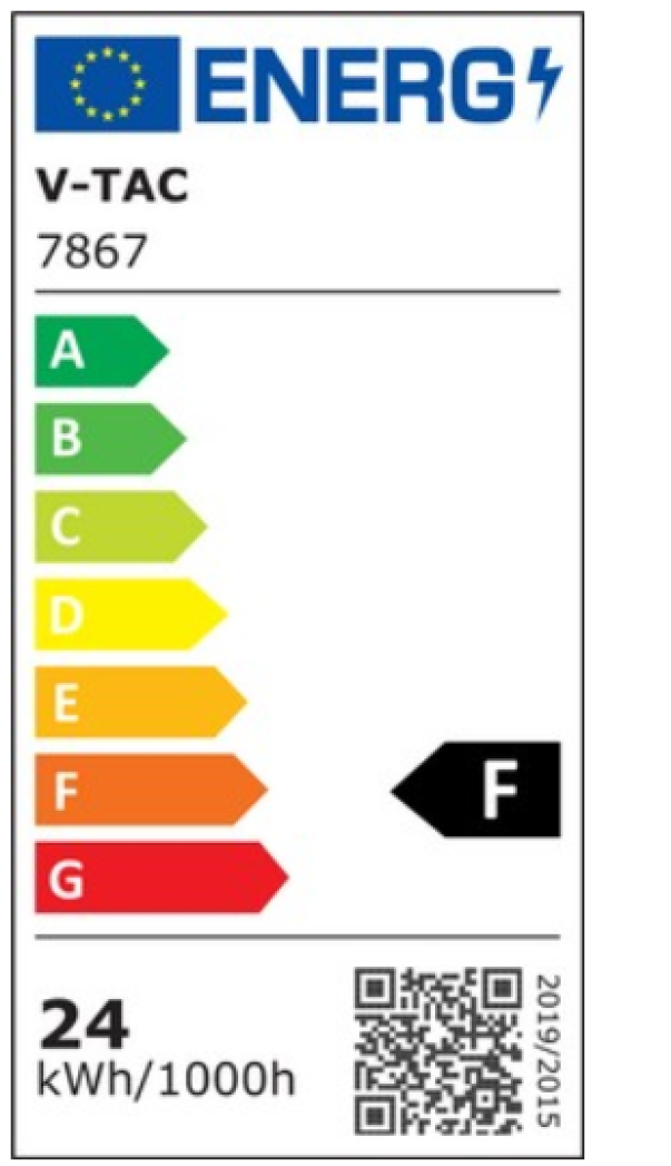 Pannello led tondo V-tac 24W 3000K bianco VT-61024 - 7867 06