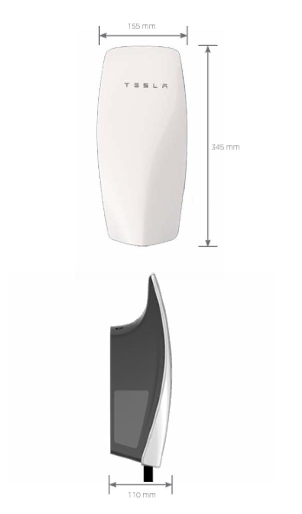 Colonnina di ricarica da parete per veicoli elettrici 22Kw con cavo - TE-WC-GEN3