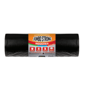 Sacchi pattumiera  jumbo strong 93x110cm 145lt nero 8pz - 043007