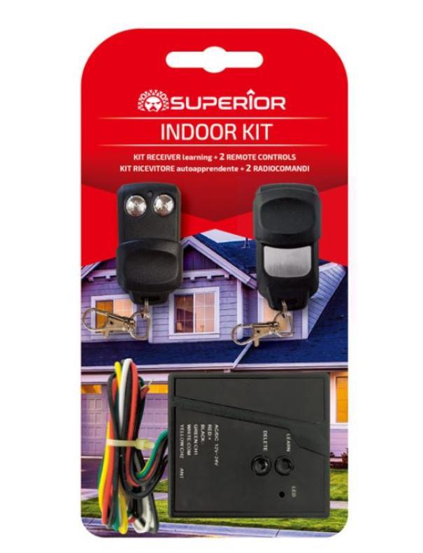 Kit interno a due canali Superior 433 MHz ricevitore + radiocomandi - SUPRK001 02