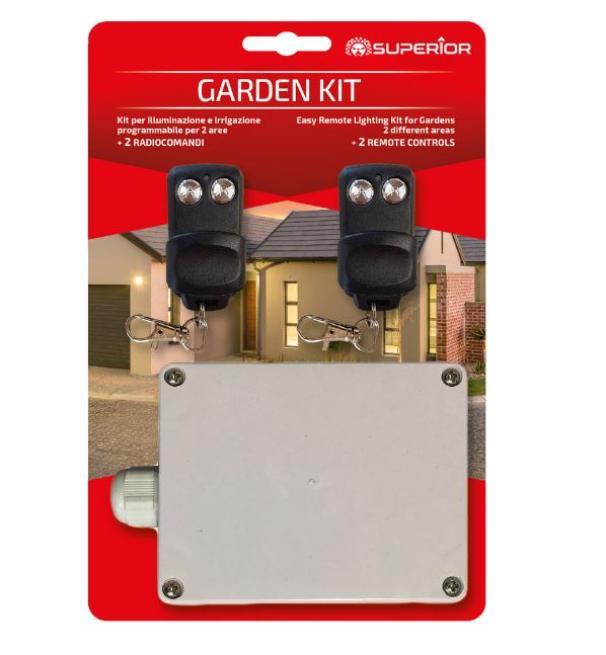 Kit Garden Superior ricevente 220V 2 canali 12A + 2 telecomandi 433MHz - SUPRK004 02