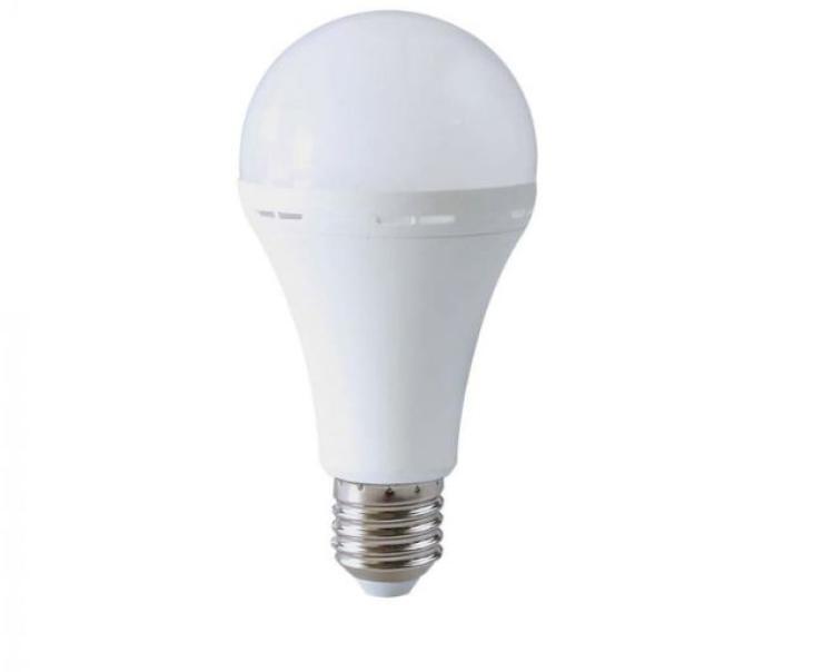 Lampadina led A90 V-tac di emergenza con batteria 3,7V 1800mAh E27 15W 4000K - 7795 01