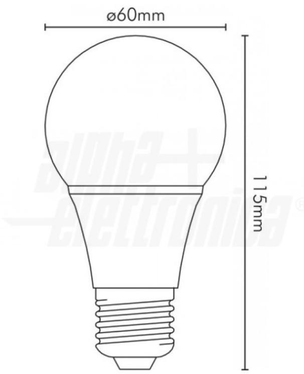 Lampadina led Alpha Elettronica 9W E27 2700K 12/24V - LB123/1WW 02