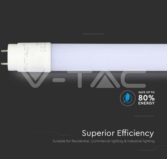 Tubo led T8 V-tac chip Samsung 120cm 18W G13 6400K -  21655 05