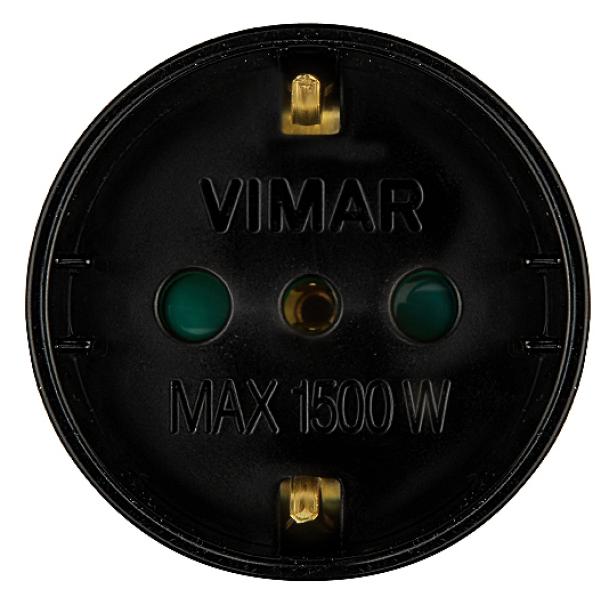 Adattatore Vimar spina S11 + presa P30 nero - 00302 03