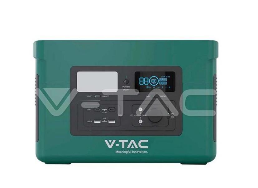 Power station portatile V-tac 1000W con batteria di accumulo LiFePO4 VT-1001N - 11627 01