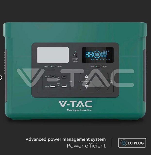 Power station portatile V-tac 1000W con batteria di accumulo LiFePO4 VT-1001N - 11627 05