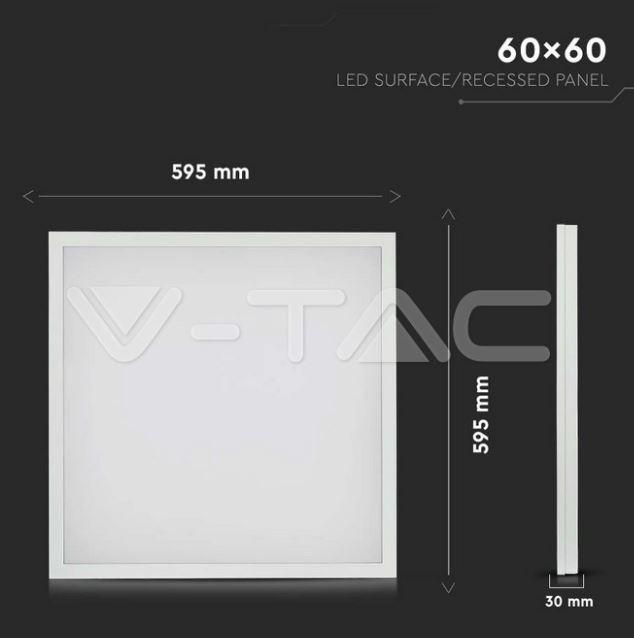 Pannello led V-tac 60x60cm 36W 6400K 2in1 VT-6139  -  638021 03