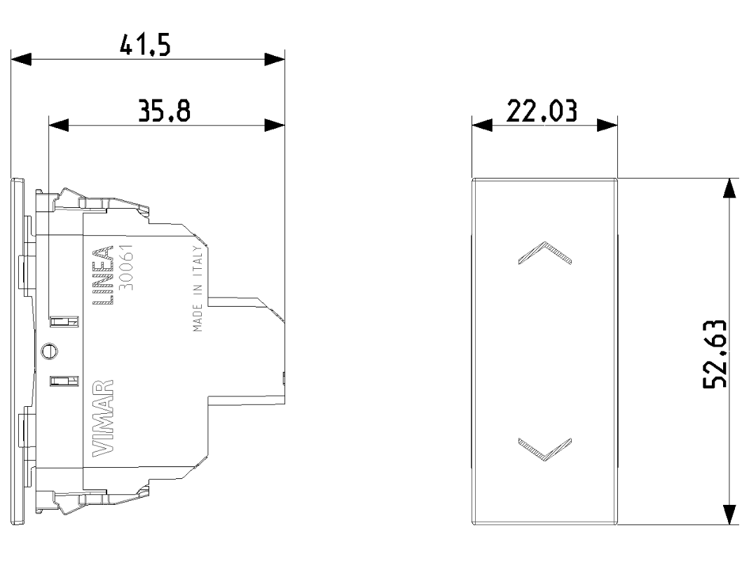 Pulsante commutatore Vimar Linea 2P 10A bianco - 30061.B 02