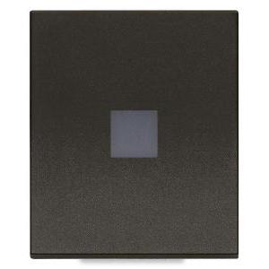 Tasto intercambiabile allineato con diffusore  linea 2m nero - 31000.2dg