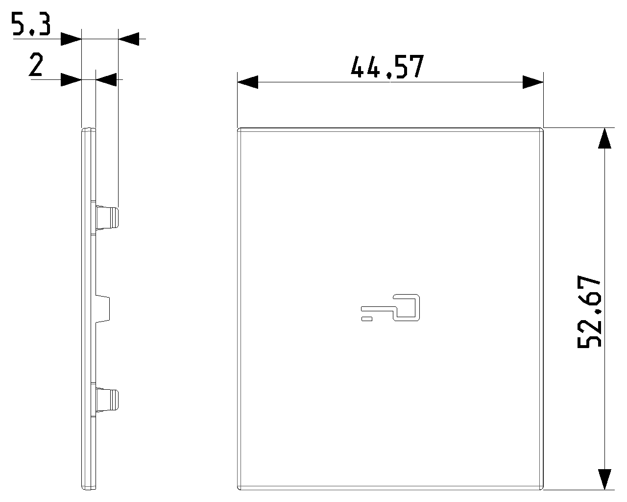 Tasto intercambiabile con simbolo chiave Vimar Linea 2M nero - 31000A.2PG 02