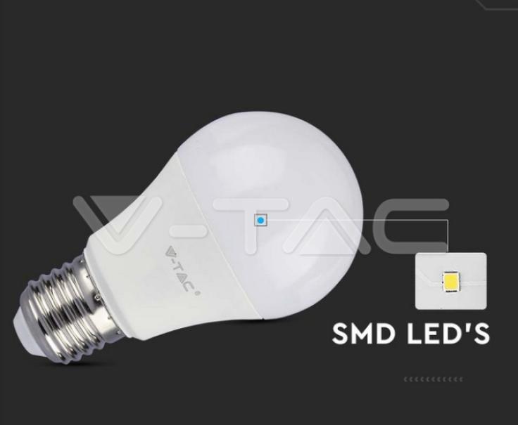 Lampadina led A60 V-tac chip Samsung 10,5W E27 3000K VT-211-N - 21177 03