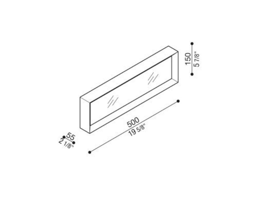 Lampada led da parete Lombardo Flo R 39w 3000k bianco - LL1340123 02